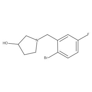 (3S)-1-[(2-bromo-5-fluorophenyl)methyl]pyrrolidin-3-ol结构式