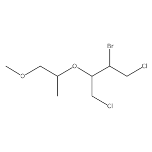 2-Bromo-1,4-dichloro-3-[(1-methoxypropan-2-yl)oxy]butane Structure