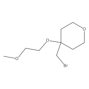 4-(Bromomethyl)-4-(2-methoxyethoxy)oxane Structure