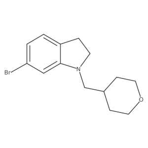 6-bromo-1-((tetrahydro-2H-pyran-4-yl)methyl)indoline结构式