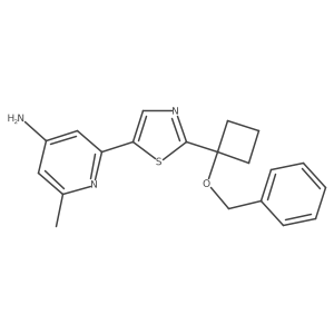 2-(2-(1-(Benzyloxy)cyclobutyl)thiazol-5-yl)-6-methylpyridin-4-amine结构式