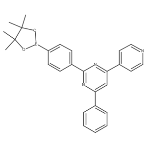 4-Phenyl-6-pyridin-4-yl-2-[4-(4,4,5,5-tetramethyl-1,3,2-dioxaborolan-2-yl)phenyl]pyrimidine Structure