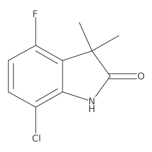 7-Chloro-4-fluoro-3,3-dimethyl-2,3-dihydro-1H-indol-2-one结构式