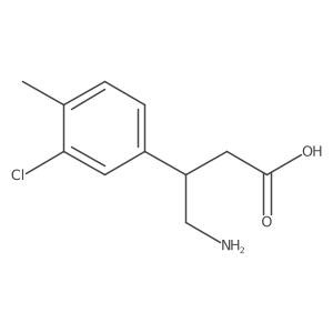 4-Amino-3-(3-chloro-4-methylphenyl)butanoic acid Structure