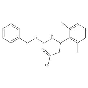 (3S)-3-{[(benzyloxy)carbonyl]amino}-3-(2,6-dimethylphenyl)propanoic acid Structure