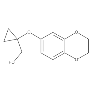 (1-((2,3-Dihydrobenzo[b][1,4]dioxin-6-yl)oxy)cyclopropyl)methanol结构式