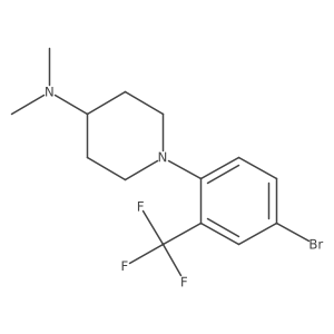 1-(4-bromo-2-(trifluoromethyl)phenyl)-N,N-dimethylpiperidin-4-amine结构式