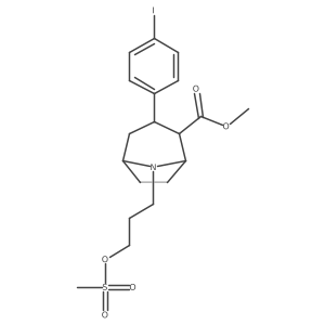 methyl (1R,2S,3S,5S)-3-(4-iodophenyl)-8-(3-methylsulfonyloxypropyl)-8-azabicyclo[3.2.1]octane-2-carboxylate结构式