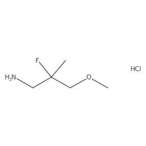 2-Fluoro-3-methoxy-2-methylpropan-1-amine hydrochloride结构式