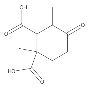 1,2-Cyclohexanedicarboxylic acid, 1,3-dimethyl-4-oxo-, (-)- Structure