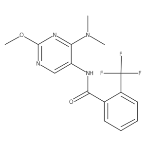 N-[4-(Dimethylamino)-2-methoxypyrimidin-5-YL]-2-(trifluoromethyl)benzamide Structure
