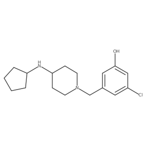 3-Chloro-5-[[4-(cyclopentylamino)-1-piperidinyl]methyl]phenol结构式