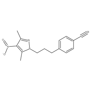 4-[3-(3,5-dimethyl-4-nitro-1H-pyrazol-1-yl)propyl]Benzonitrile结构式