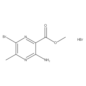 Methyl 3-amino-6-bromo-5-methylpyrazine-2-carboxylate hydrobromide结构式