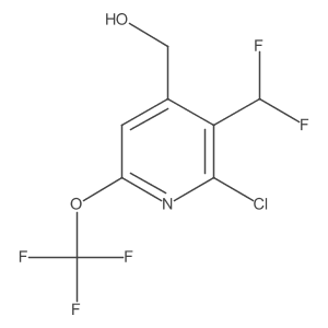 (2-Chloro-3-(difluoromethyl)-6-(trifluoromethoxy)pyridin-4-yl)methanol结构式