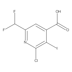 2-Chloro-6-(difluoromethyl)-3-iodoisonicotinic acid Structure