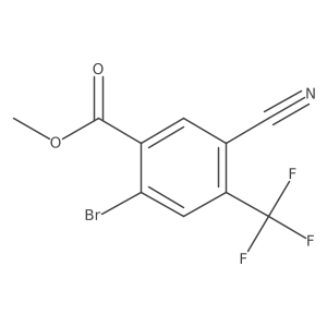 Methyl 2-bromo-5-cyano-4-(trifluoromethyl)benzoate结构式