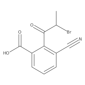 2-(2-Bromopropanoyl)-3-cyanobenzoic acid Structure