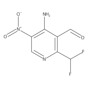 4-Amino-2-(difluoromethyl)-5-nitronicotinaldehyde Structure