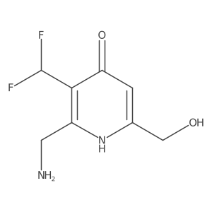 2-(Aminomethyl)-3-(difluoromethyl)-4-hydroxypyridine-6-methanol Structure
