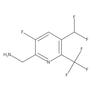2-(Aminomethyl)-5-(difluoromethyl)-3-fluoro-6-(trifluoromethyl)pyridine结构式