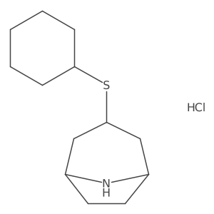 3-(Cyclohexylsulfanyl)-8-azabicyclo[3.2.1]octane hydrochloride Structure