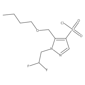 5-(butoxymethyl)-1-(2,2-difluoroethyl)-1H-pyrazole-4-sulfonyl chloride结构式