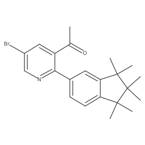1-[5-Bromo-2-(2,3-dihydro-1,1,2,2,3,3-hexamethyl-1h-inden-5-yl)-3-pyridinyl]ethanone Structure