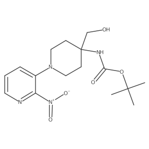 Tert-butyl (4-(hydroxymethyl)-1-(2-nitropyridin-3-yl)piperidin-4-yl)carbamate Structure