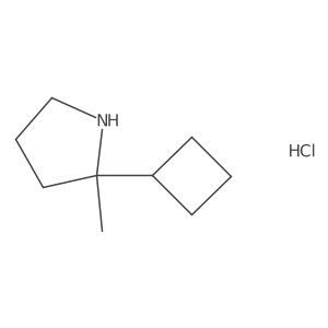 2-Cyclobutyl-2-methylpyrrolidine;hydrochloride结构式