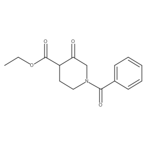 Ethyl 1-benzoyl-3-oxopiperidine-4-carboxylate结构式