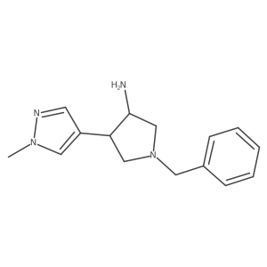 Rac-(3r,4s)-1-benzyl-4-(1-methyl-1h-pyrazol-4-yl)pyrrolidin-3-amine Structure