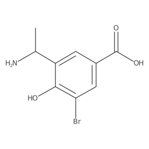 Benzoic acid, 3-[(1R)-1-aminoethyl]-5-bromo-4-hydroxy-结构式