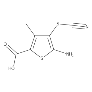 5-Amino-3-methyl-4-thiocyanatothiophene-2-carboxylic acid Structure