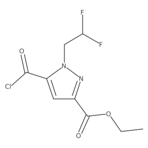 Ethyl 5-carbonochloridoyl-1-(2,2-difluoroethyl)pyrazole-3-carboxylate结构式
