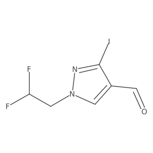 1-(2,2-difluoroethyl)-3-iodo-1H-pyrazole-4-carbaldehyde Structure