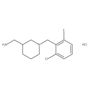 (1-(2-Chloro-6-fluorobenzyl)piperidin-3-yl)methanamine hydrochloride Structure
