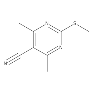 4,6-Dimethyl-2-(methylthio)pyrimidine-5-carbonitrile Structure