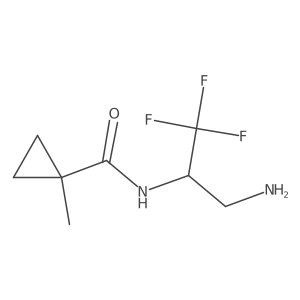N-(3-amino-1,1,1-trifluoropropan-2-yl)-1-methylcyclopropane-1-carboxamide结构式