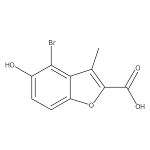 4-Bromo-5-hydroxy-3-methyl-benzofuran-2-carboxylic acid Structure