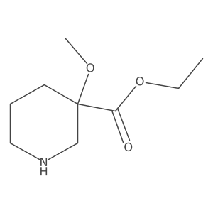 Ethyl 3-methoxypiperidine-3-carboxylate结构式