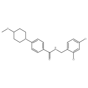N-(2,4-dichlorobenzyl)-4-(4-methoxypiperidin-1-yl)benzamide结构式