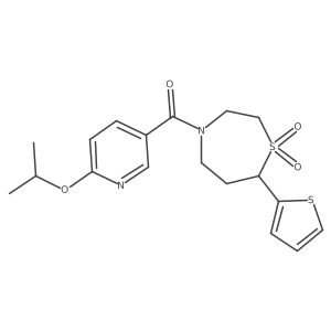 (1,1-Dioxido-7-(thiophen-2-yl)-1,4-thiazepan-4-yl)(6-isopropoxypyridin-3-yl)methanone Structure