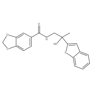 N-(2-(benzo[b]thiophen-2-yl)-2-hydroxypropyl)benzo[d][1,3]dioxole-5-carboxamide Structure