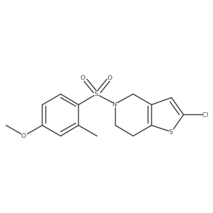 2-Chloro-5-((4-methoxy-2-methylphenyl)sulfonyl)-4,5,6,7-tetrahydrothieno[3,2-c]pyridine Structure