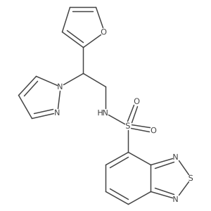 N-(2-(furan-2-yl)-2-(1H-pyrazol-1-yl)ethyl)benzo[c][1,2,5]thiadiazole-4-sulfonamide Structure