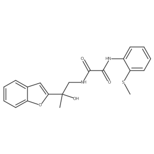 N1-(2-(benzofuran-2-yl)-2-hydroxypropyl)-N2-(2-(methylthio)phenyl)oxalamide Structure