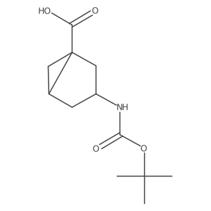 (1R,3R,5R)-3-[(2-Methylpropan-2-yl)oxycarbonylamino]bicyclo[3.1.0]hexane-1-carboxylic acid结构式