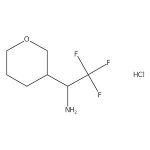 (1S)-2,2,2-Trifluoro-1-(tetrahydro-2H-pyran-3-YL)ethan-1-amine hcl结构式