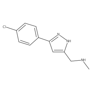 {[5-(4-chlorophenyl)-1H-pyrazol-3-yl]methyl}(methyl)amine Structure